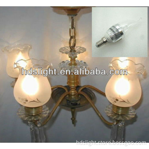 4w 85-265v ce listed crystal chandelier repalce 40w
